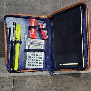 Vintage TWA Stationary Office Kit Trans World Airlines Calculator Stapler MORE